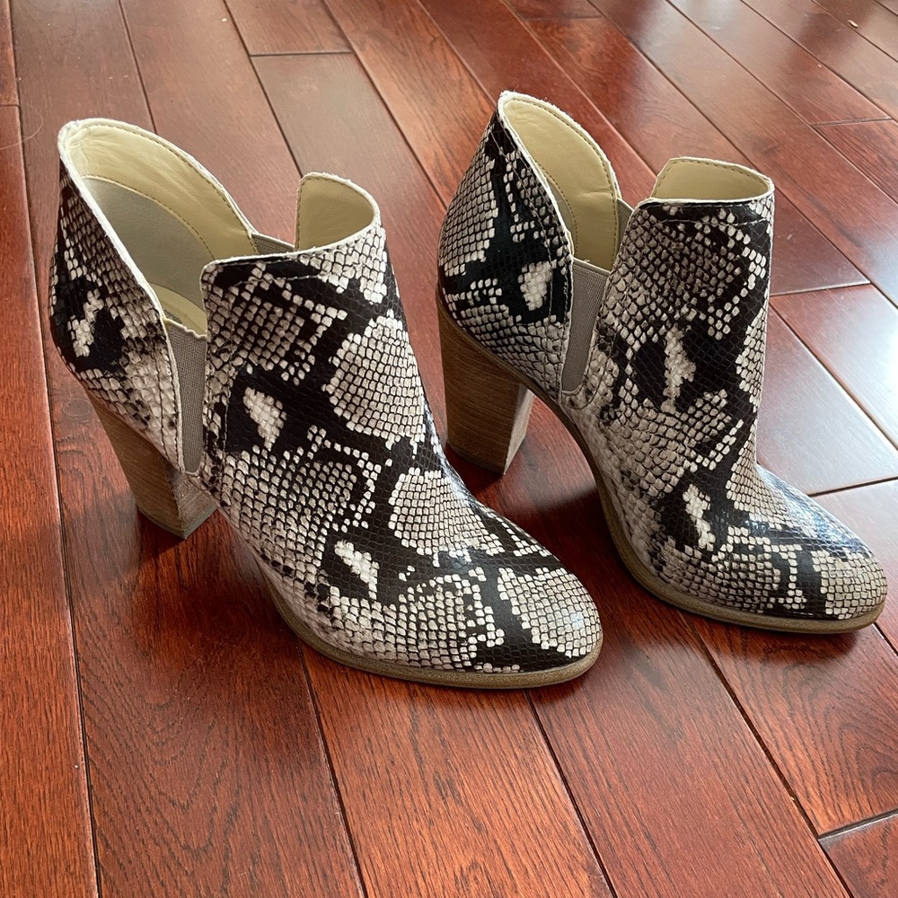Vince Camuto Snakeskin Booties